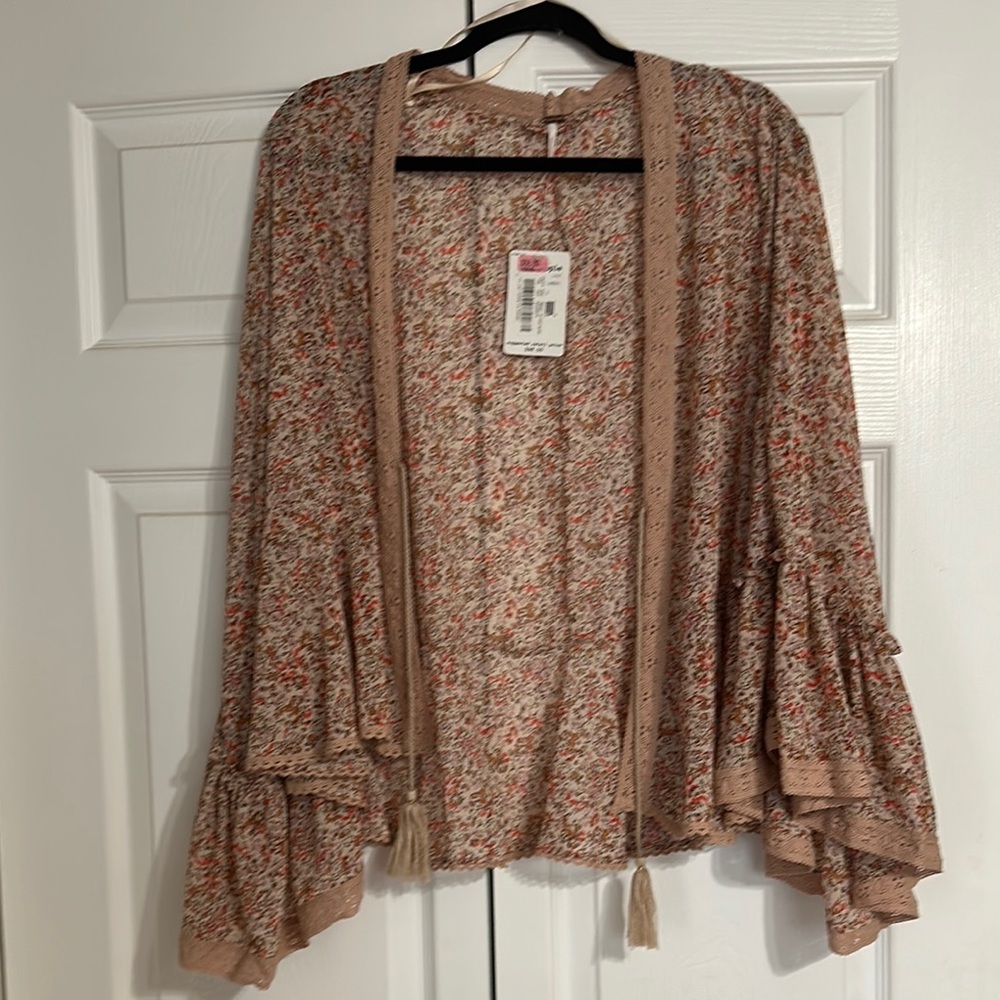 Free People Floral Print Kimono